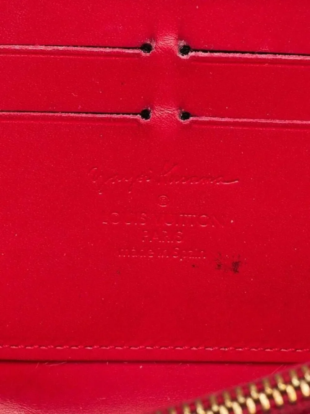 Louis Vuitton Limited Edition Yayoi Kusama Red Monogram Vernis Dots Zippy Wallet